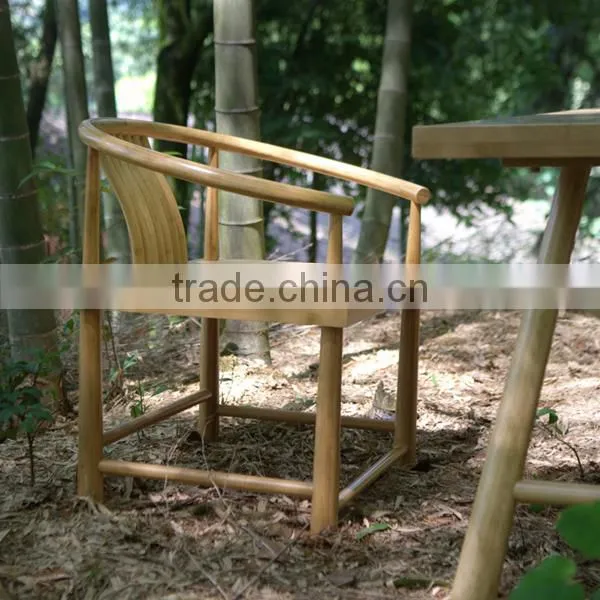 Chinese style round back design bamboo chair