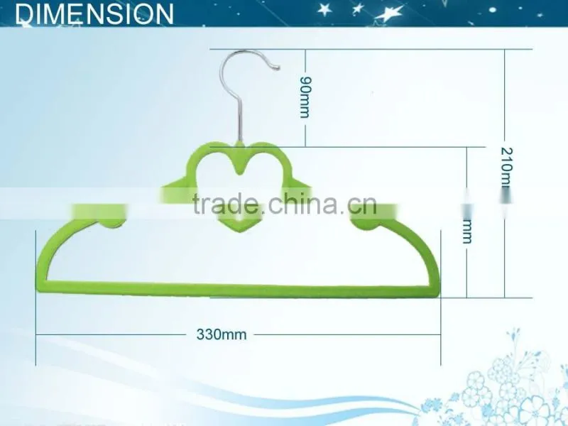 Heart type none slip thick plastic hangers