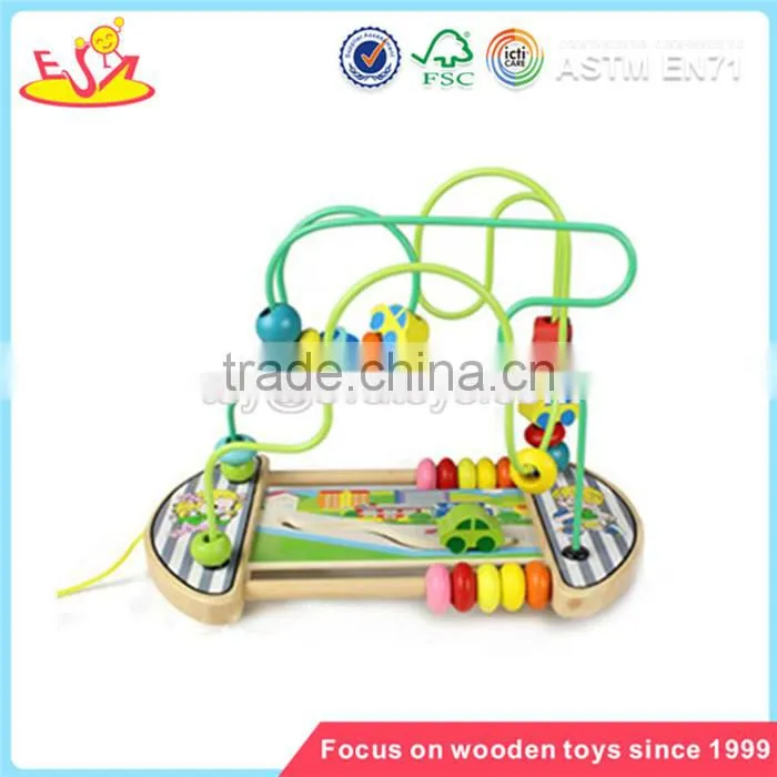 Wholesale new fashion wooden beads toy hottest kids wooden the sea around beads toy W11B052