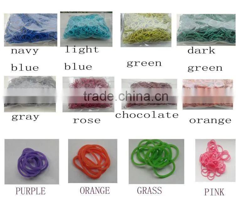 2mm hair elastic band of natural and synthetic colourful rubber band