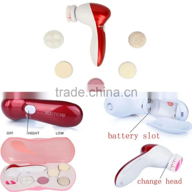 6 in 1 Face Facial Cleansing Brush Spa Skin Care Massage Cleaner