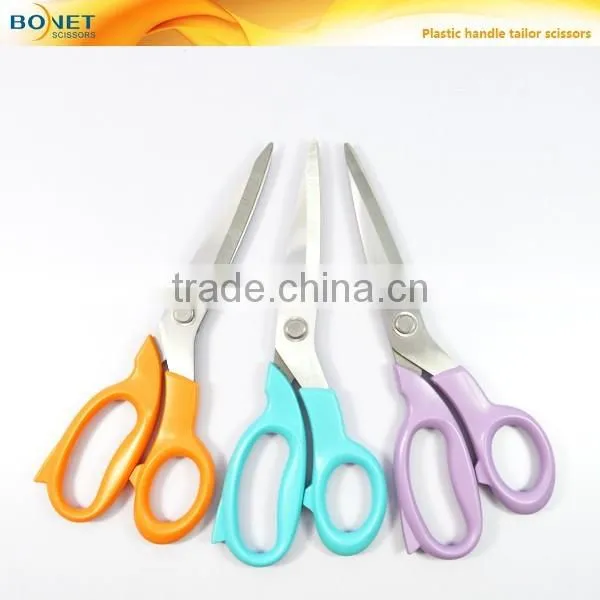 S14015S FDA qualified 9" plastic handle professional tailor different types of scissors