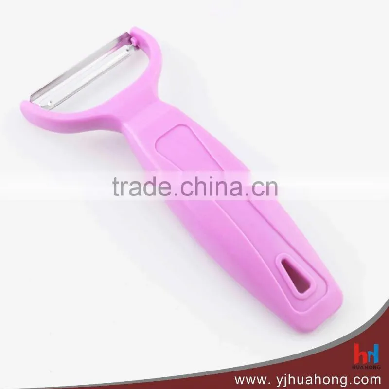 Hot Sales Colorful Innovative Design ABS Handle Stainless Steel Vegetable Peeler (HPL-56)