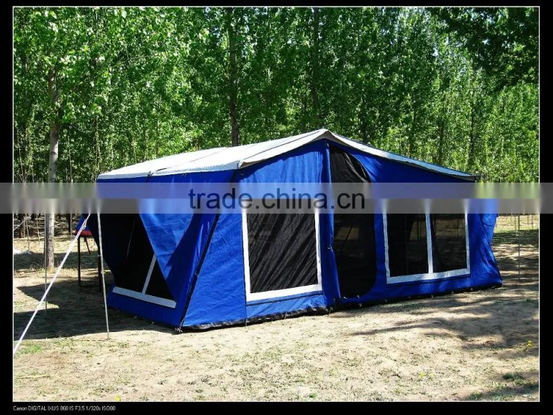 Outdoor sports 4WD waterproof cotton canvas fabric camping trailer/Car trailer tent for camping