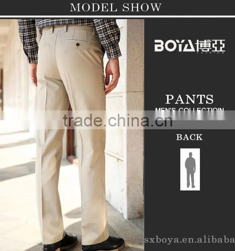 2015 latest design mens casual pants cotton twill trousers