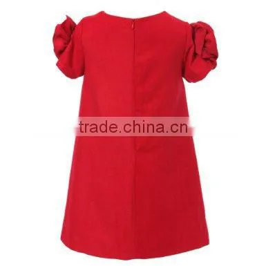 Fashion Flower Girls Dress with Flower Sleeve, Kids Ball Gown Dress
