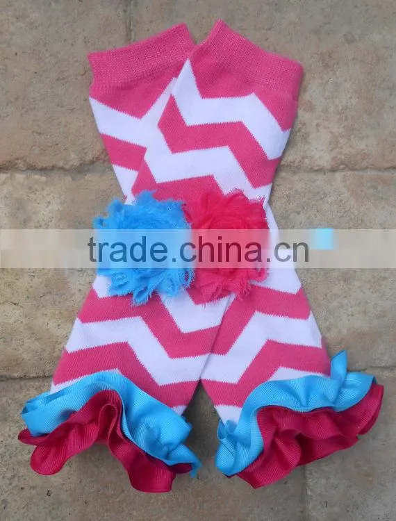 wholesale red legging football pattern 100% cotton baby leg warmers