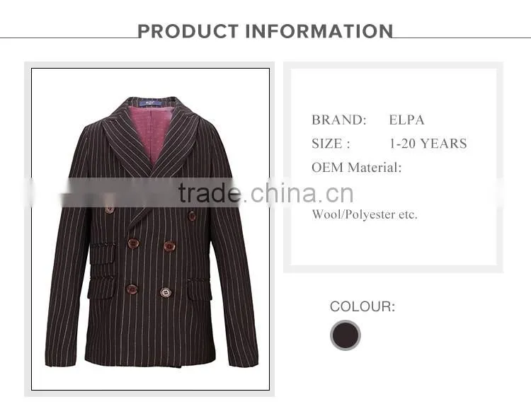 ELPA NXB 0062 Vertical Striped three pieces boys suits for show