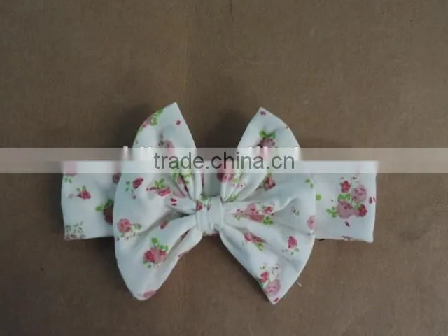 2016 hot sale, baby girl print flower headbands for kids girl wholesale, baby hairband with flower for kids children