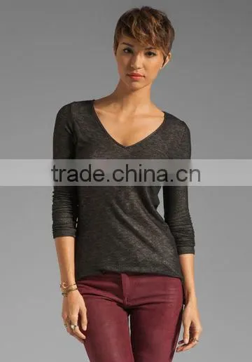Ladies Leather Trim Tunic