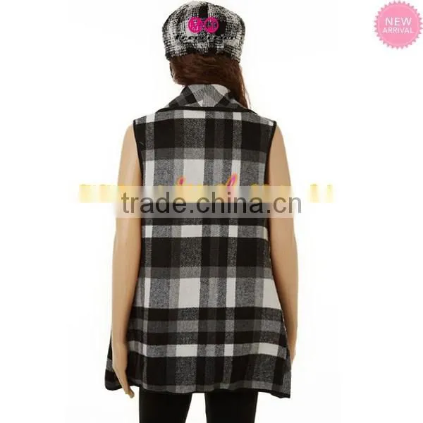 FACTORY dazzle tweed wholesale fleece vest