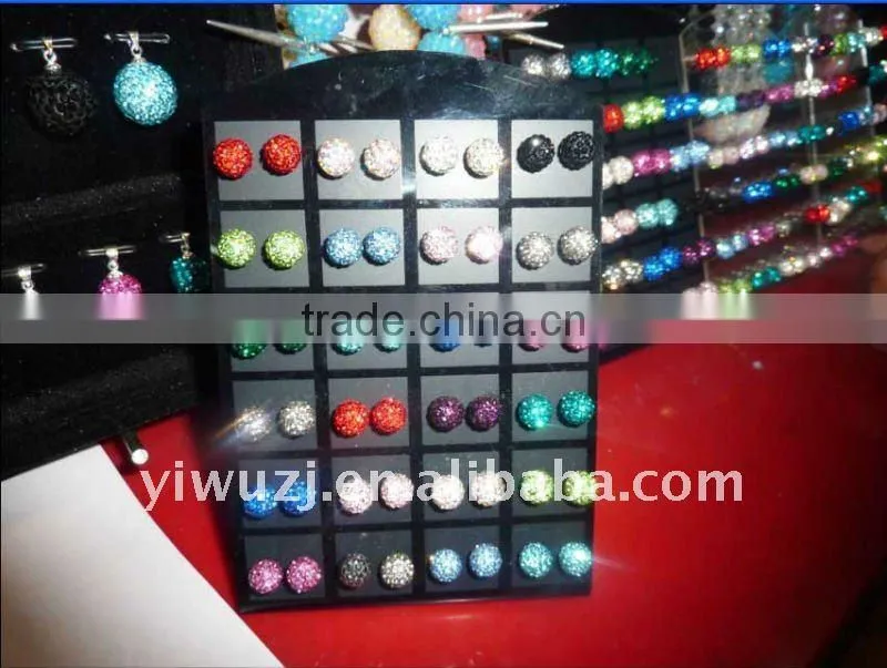 factory Disco ball stud earrings, glitzy stud earrings,fashion hot selling stud earrings