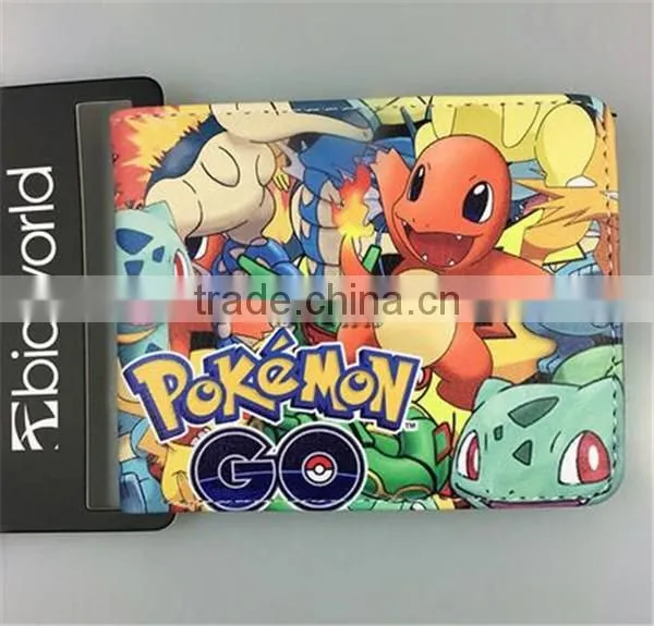 Hot Game Pokemon Go Wallet High Quality Pokemon Pikachu Money bag Pocket monster purse Cartoon Fold Wallet