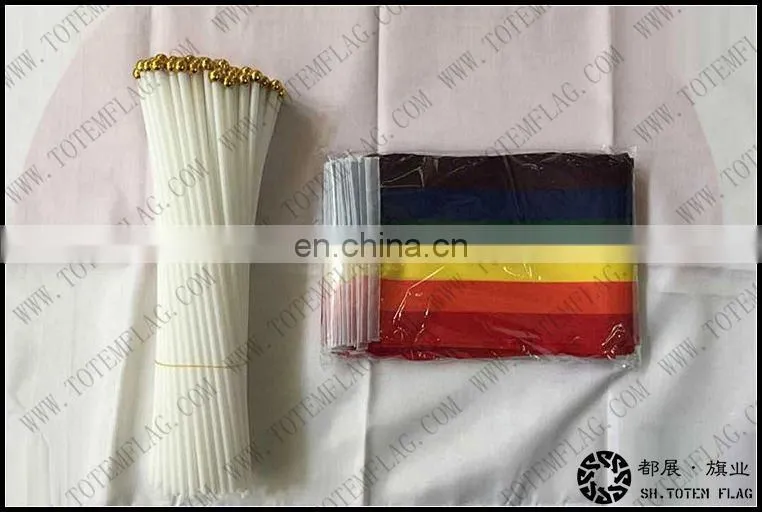 2016 mini stick flags/hand held stick flag promotion/hand held flags