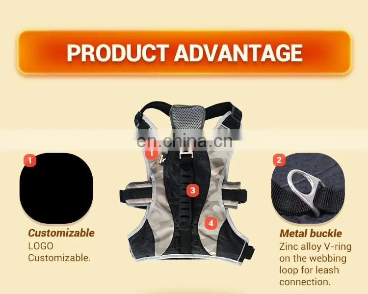 OEM&ODM Polyester Sports High Visibility Vest For Dog Harness Set Dress