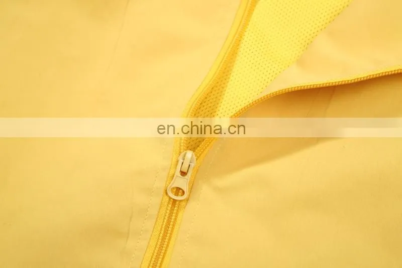 100% nylon full zip lining windbreaker tracksuit jacket