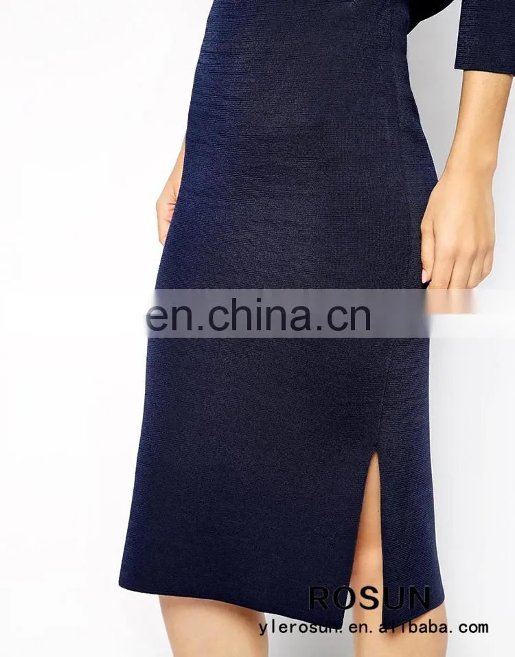 Knit Pencil Skirt Classic Suit For Woman