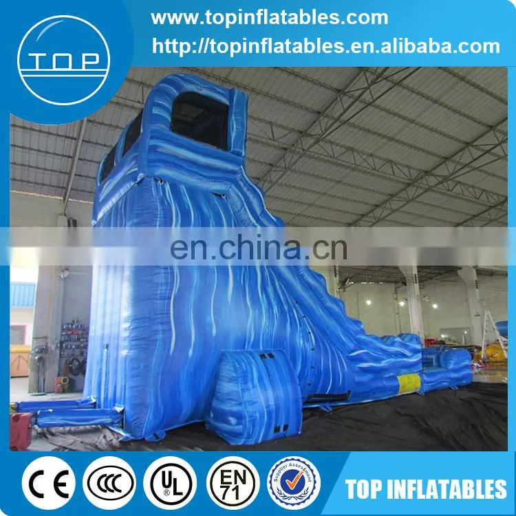 Funny inflatable water park gaint blue marble water slide