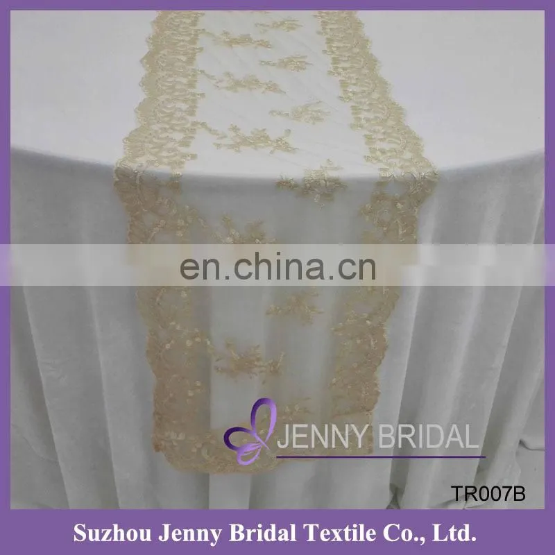 TR022A white chemical lace table overlay lace table runner for round tables