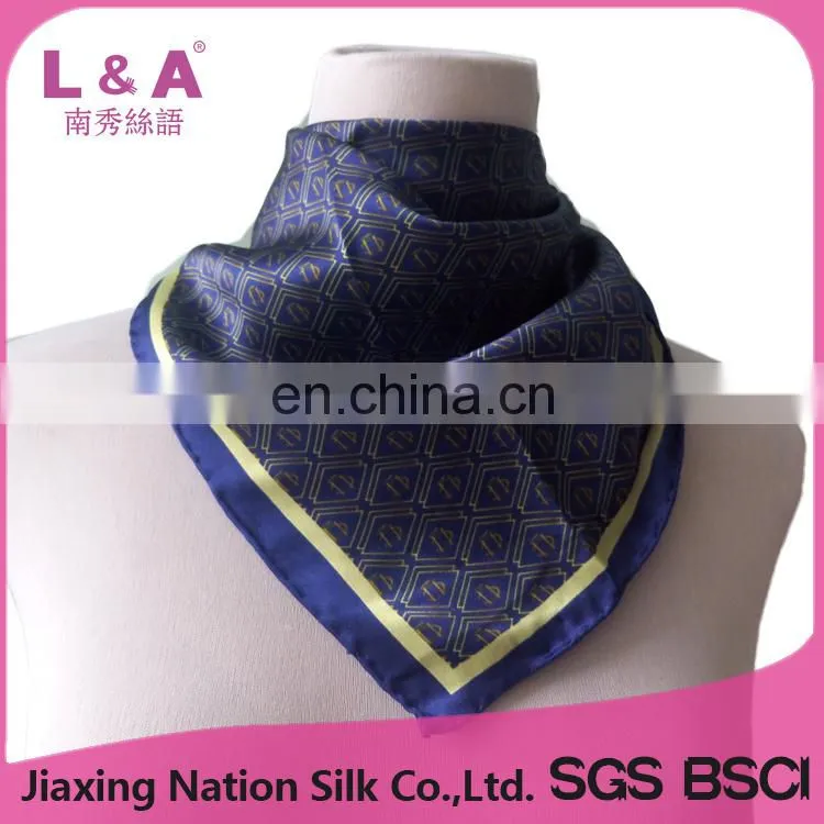 2017 mens silk satin scarf digital printing hand rolled