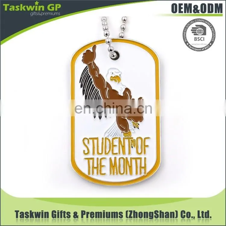 Cheapest price military metal dog tag with ball chain