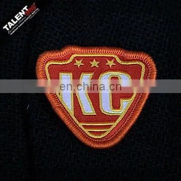 custom woven embroidered letters and numbers bordure badge patch for garment decoration