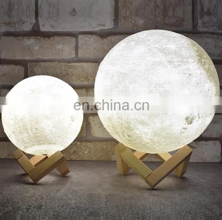 3D printing moon light Creative gift moon light USB charging bedside LED night light