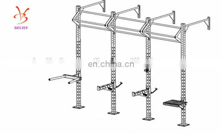 Multifunctional wall mounted crossfit rig pull up