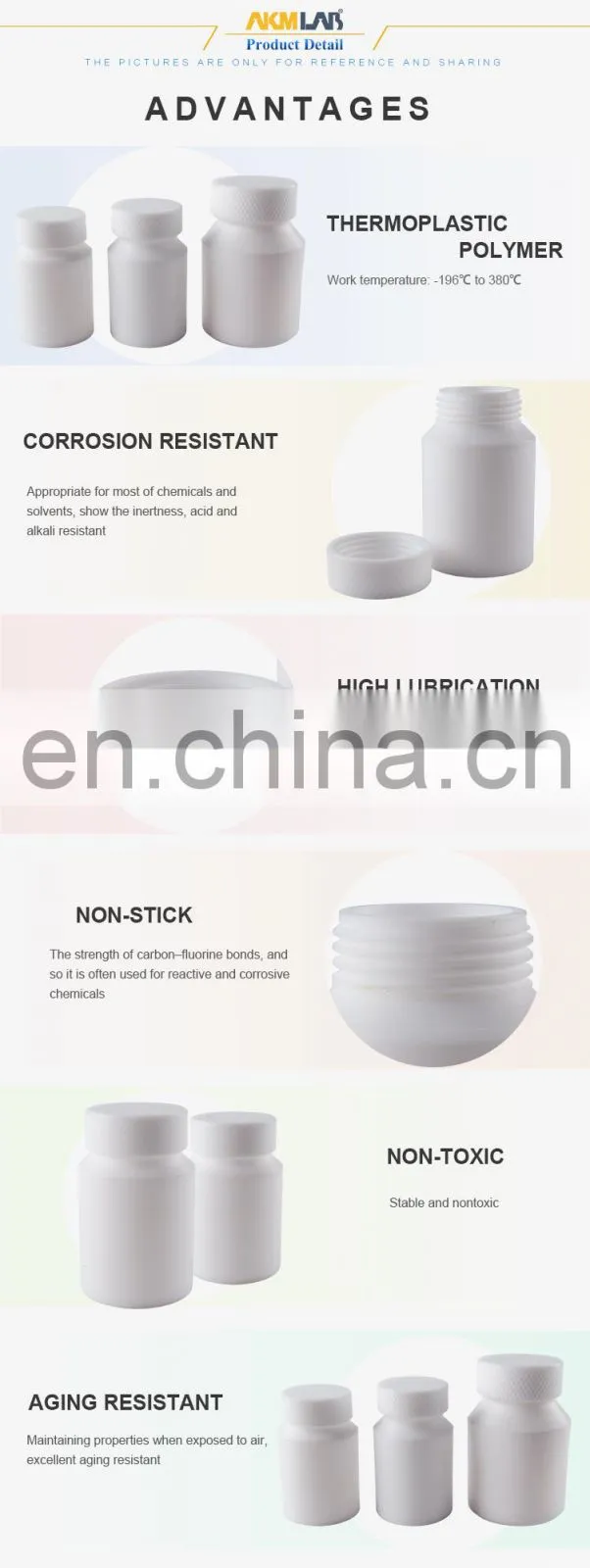 AKM LAB PTFE Reagent Bottle With Screw Cap