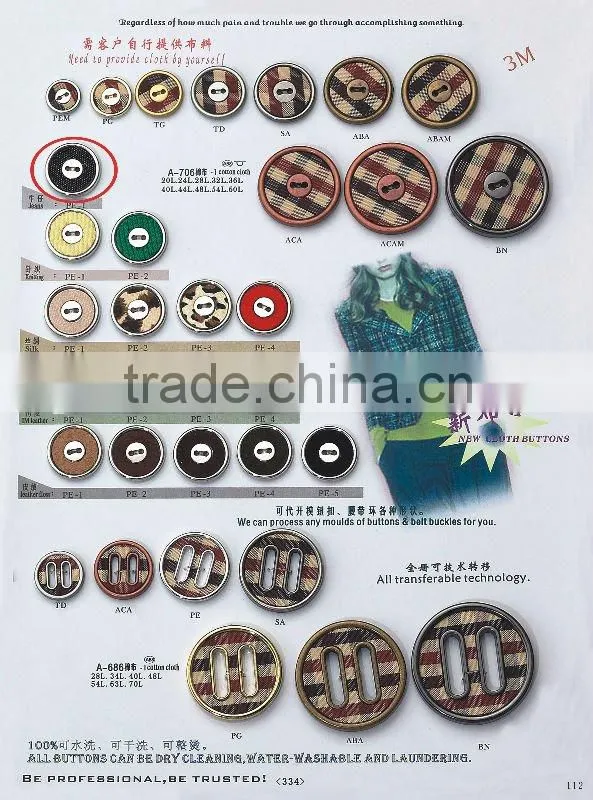 New tide eyelet garment cloth button
