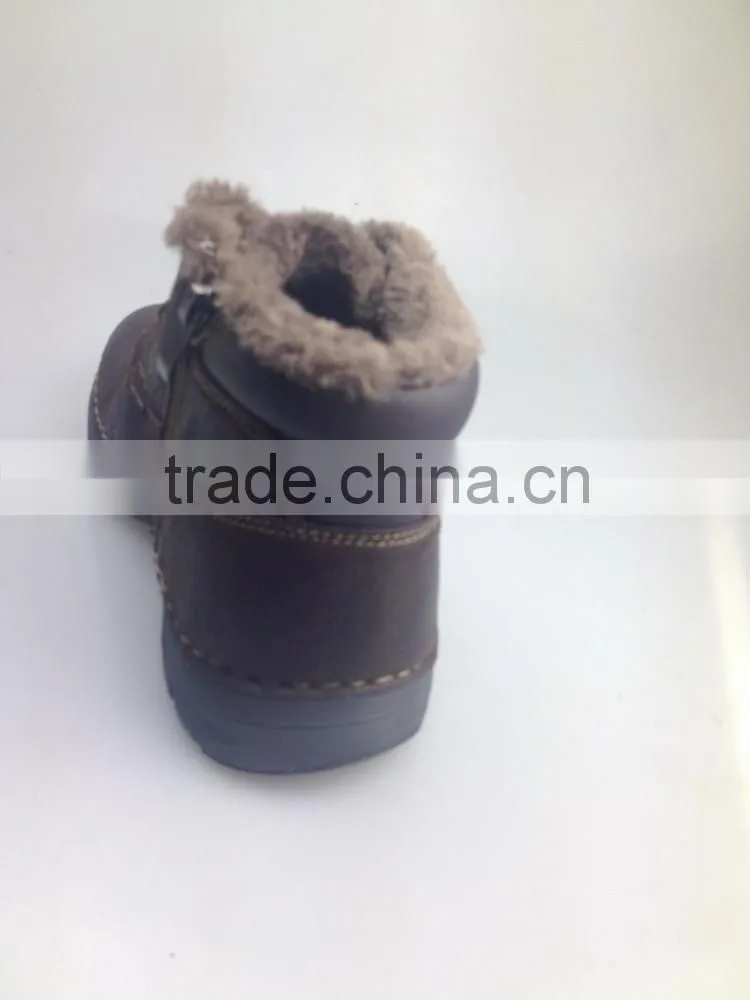 2016 High quality leather boot men warm fur lining light outsole hotsell styles