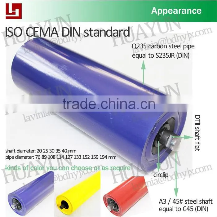 4 inch Dia Industry Conveyor Roller Equal Length Roll Troughing Conveyor Idler