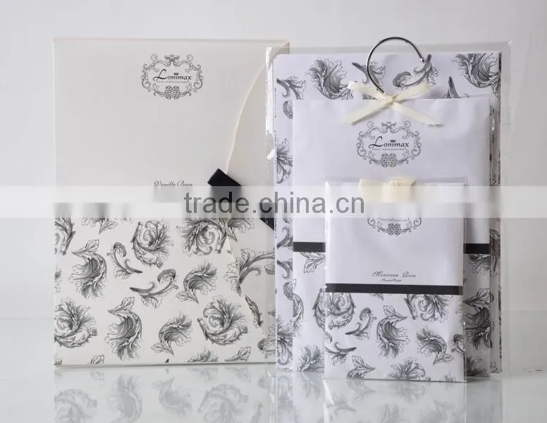 Hot sale hanging paper iron hook wardrobe fragrance sachet SA-0103