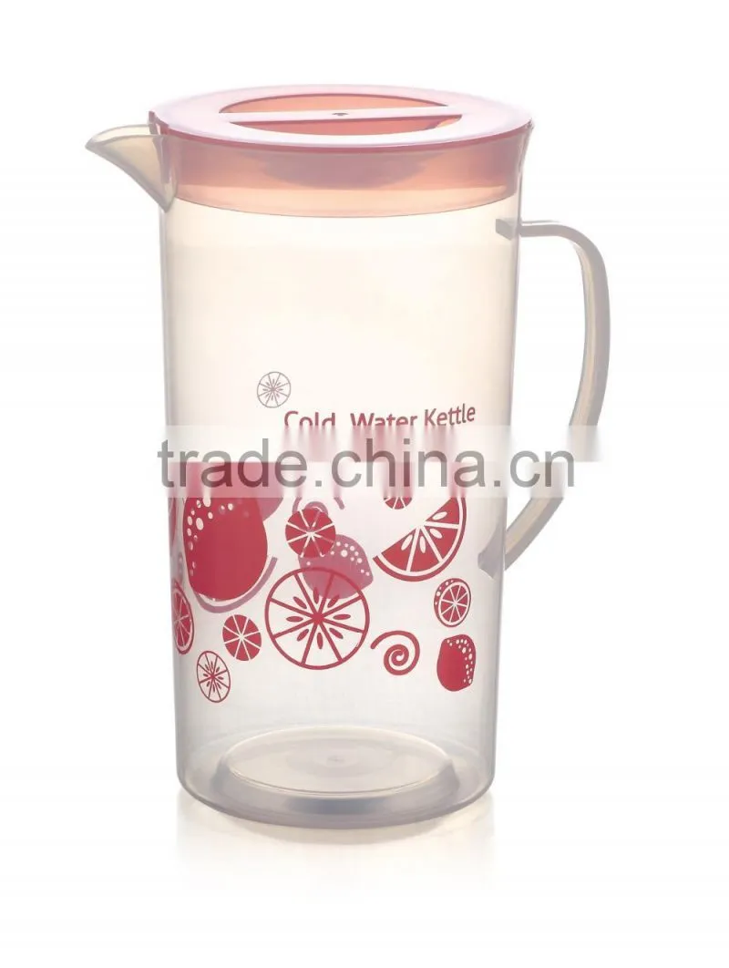 2.4L Plastic Water Jug with 4 cups plastic water pitcher water kettle