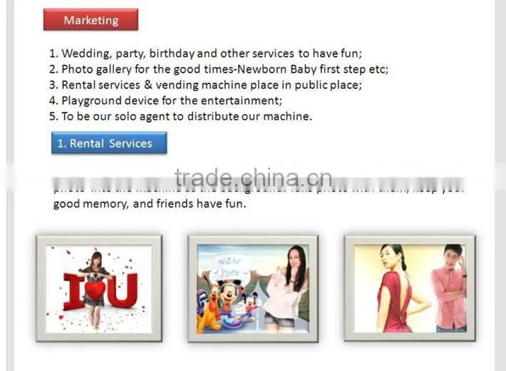 Easier Your Use! LCD Touch Screen Photo Booth Online Purikura For All Events