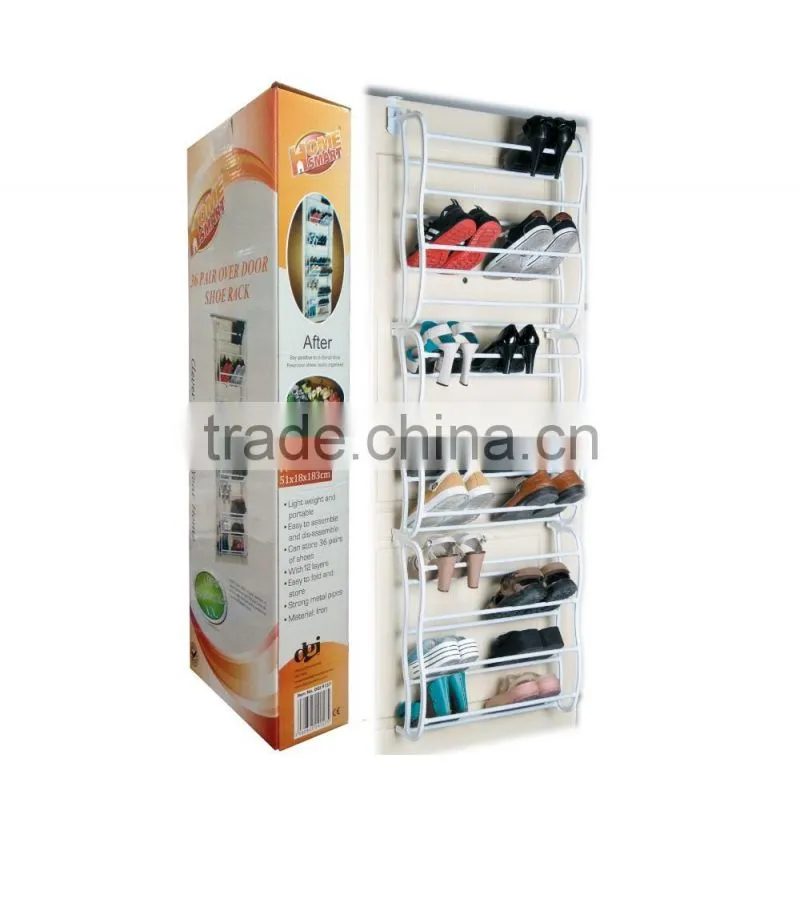 Hot Selling 36 Pairs Over the Door Plastic Shoe Rack