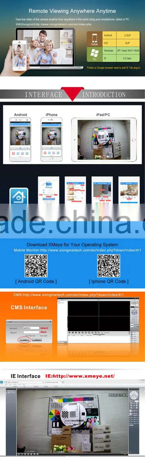 Hybrid 4ch 8ch 16ch 24ch 32ch AHD 720p AHD 1080p free client software h.264 ahd dvr