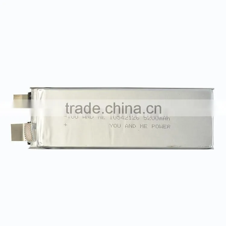 Rechargeable Lithium polymer lipo Battery 5200mAh 3.7V