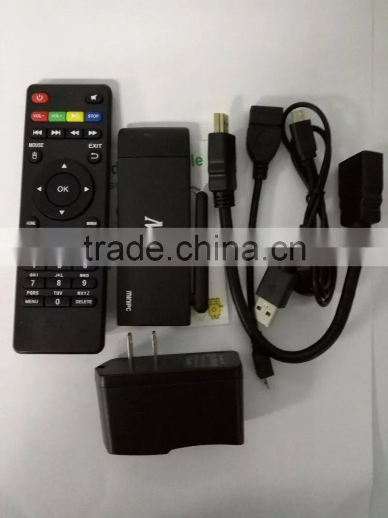 Amlogic S805 Quad Core MINI PC Android 4.4 1G 8G TV Box wifi M85 TV Stick with remote