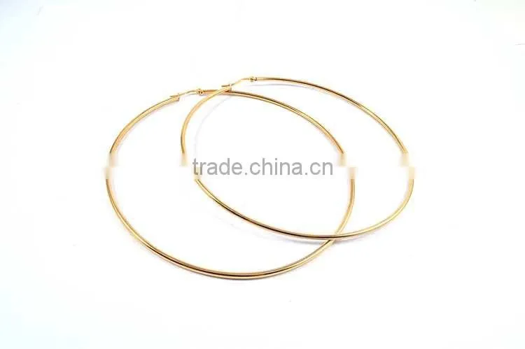 Stainless steel Round Fashion Big Circle earring for sexy lady