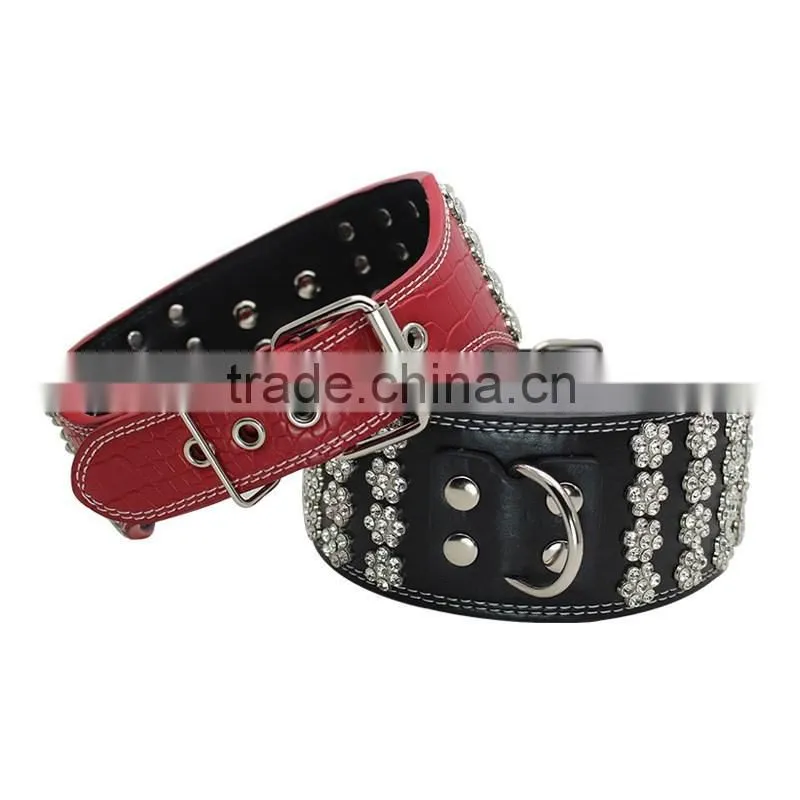 Wholesale 7.5cm four rows of iron openwork pet dog collars