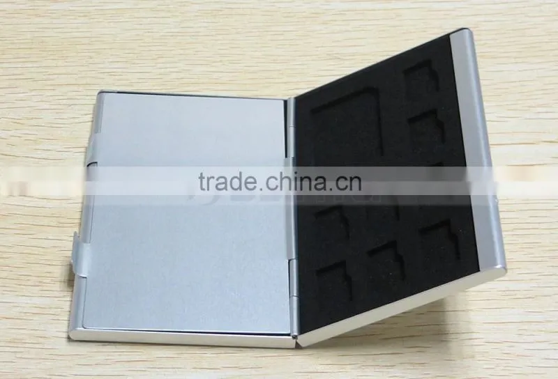 Aluminum Memory Card Case for MicroSD Card SD SDHC CARD 16TF+2SD