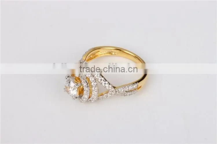 Latest beauty design diamond ring flower shape 925 silver cz ring