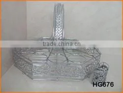 HG676 Wire Made Square Shape Cup Rack 16pcs