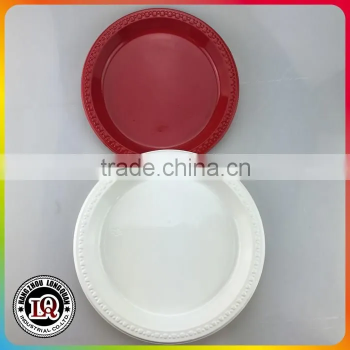 Colorful Plastic Round PS Dinner Fruit Plate