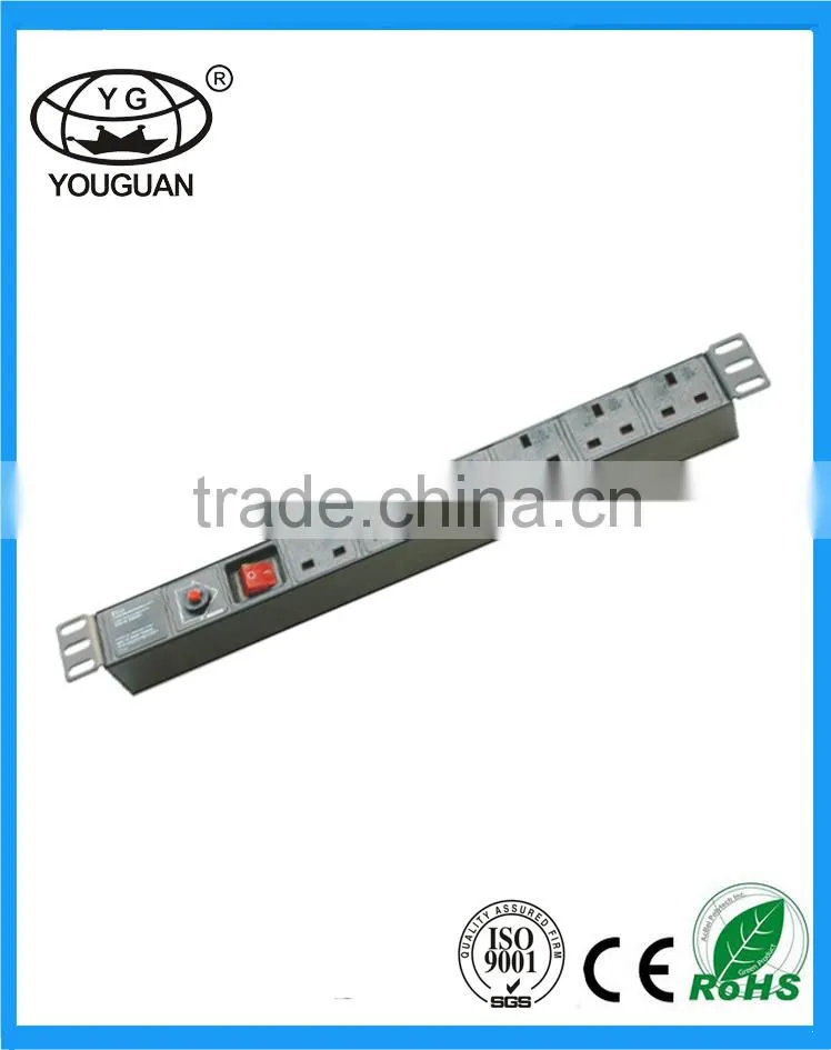 19 inch 6 Ways pop up socket Rack PDU