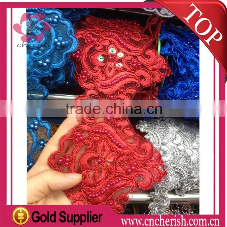 2016 Sew On Flower Pattern Organza Lace Stocking Lace For Garment Dress