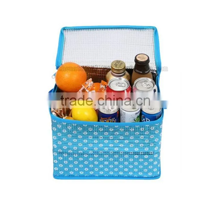 Custom Printed Logo Supreme Style Beer Can Yellow Cooler Insulated Bag