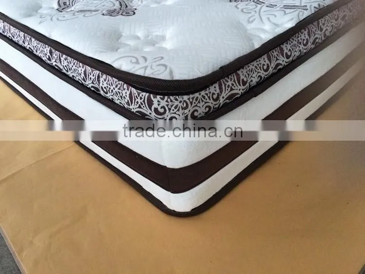 5 star hotel bed room furniture memory foam pillow top pocket coil spring mattress