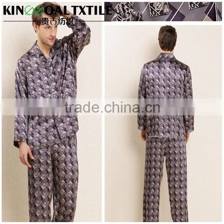 New Style printed Men's Long Classic 100% Silk Chemises in 22mm